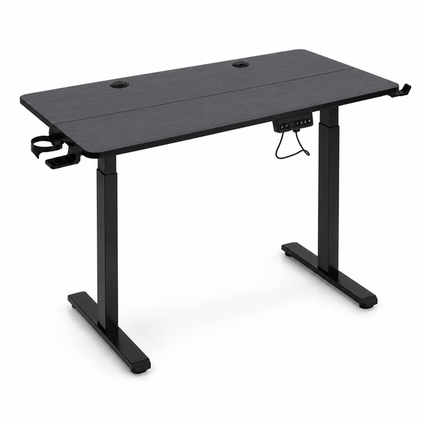 Electric Standing Desk black adjustable workstation with ergonomic design for modern professionals and gamers.