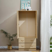Wardrobe Closet with Mirror Storage Cabinet WD-114