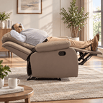 Dakota CR-2030 PU leather massage recliner close-up with modern stitching