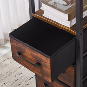 L-Shaped Desk with Power Outlets & Drawers