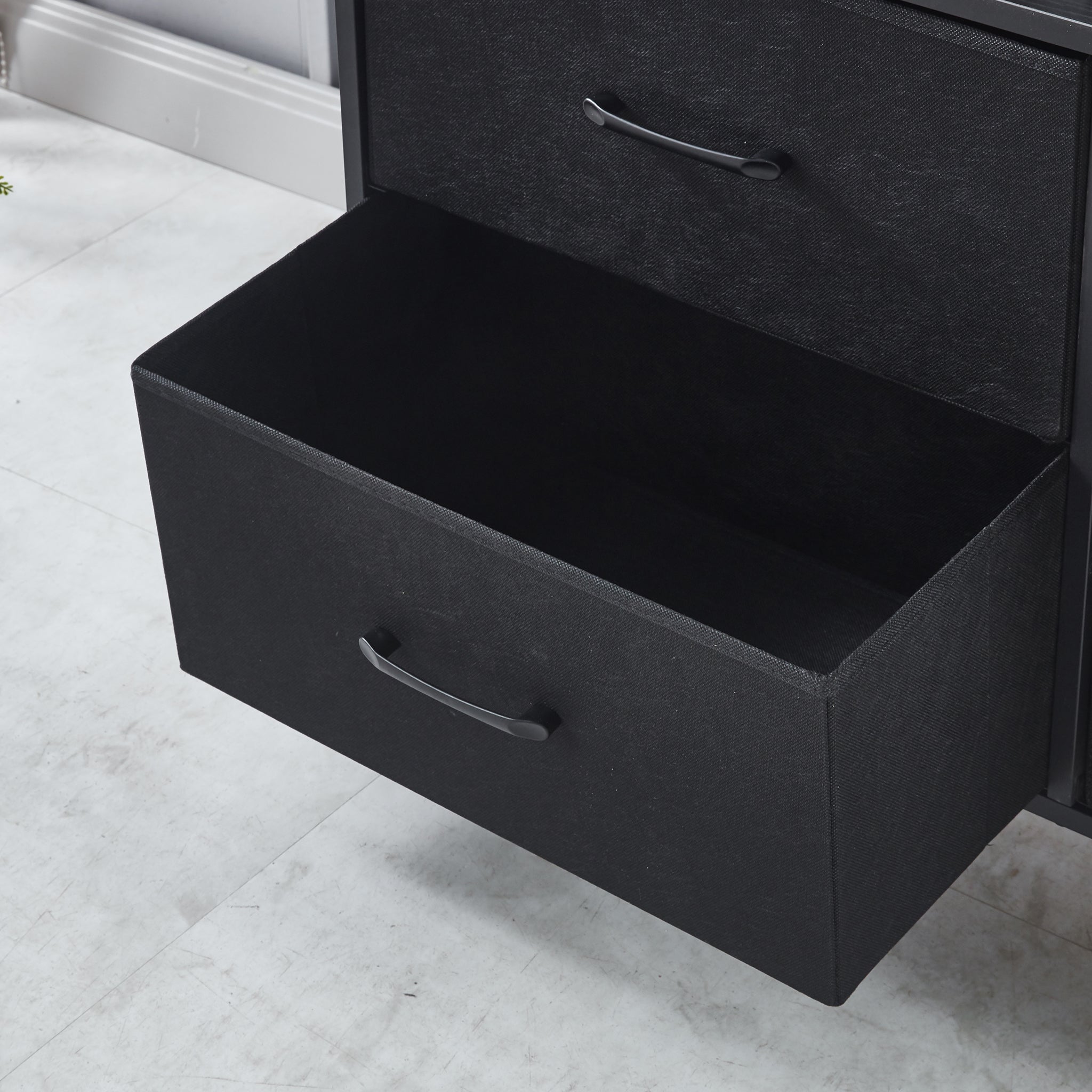 Storage Cabinet 5 Drawers TV Stand  OT-119 Black