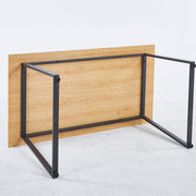 150cm office desk workstation frame showcasing a wooden desktop and metal legs.