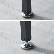 Two views of a black cylindrical object with a metallic base on a light gray floor. | Artisansa SA
