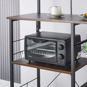 Kitchen Baker's Rack displaying a microwave and coffee cup, showcasing kitchen organization and storage solutions.