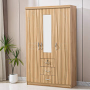 Wardrobe with Mirror Clothes Closet Cabinet Bedroom Storage Rack Organizer