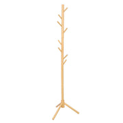 Wooden Coat Rack 8 Hooks Adjustable Stand