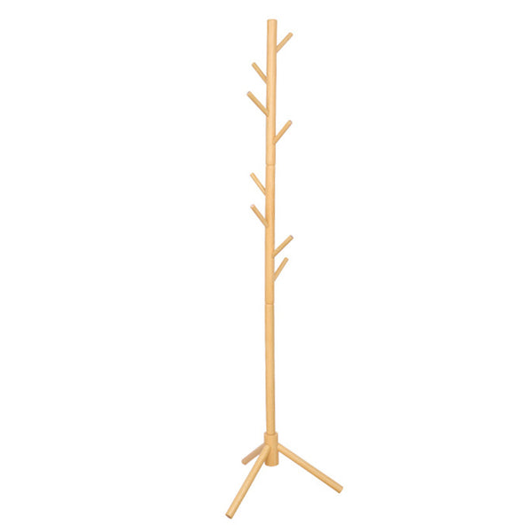 Wooden Coat Rack 8 Hooks Adjustable Stand