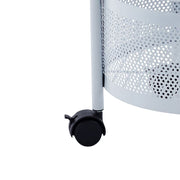 Breathable mesh design of the round storage trolley baskets