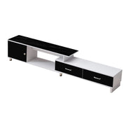 Extendable TV Stand with Marble Top & Storage