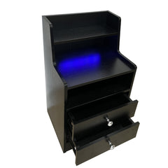 Nightstand Side End Table LED Bedside Table BSD-06 black