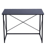Minimalist Computer Desk with X-Frame Design, sleek and modern furniture for home office or study.