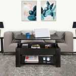 Modern living room with a lift-top coffee table, gray sofa, and decorative wall art.| Artisansa SA