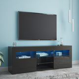 Black TV Stand Media Console  SMT-TS011 BLACK