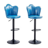 Petal shaped leather bar stools in 2-in-1 box CR-B080