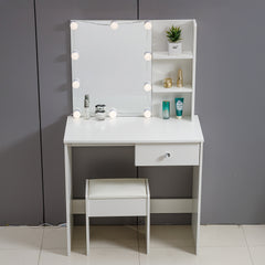 White Dressing Table with Mirror DR-11 - Furniture Piece
