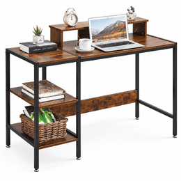 Computer Desk with Monitor Stand and Reversible Shelves – main product image