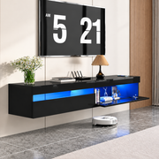 Modern 180cm LED Entertainment Unit with RGB Lights
