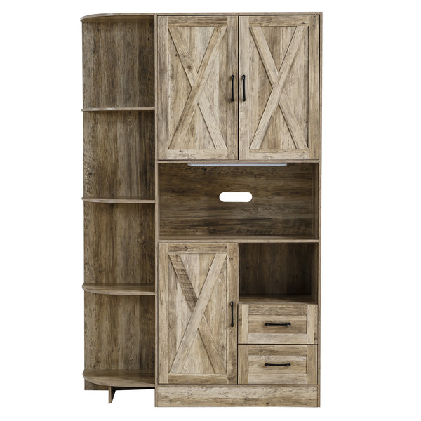 Kitchen Storage Cabinet: Farmhouse Coffee Bar & Buffet Sideboard