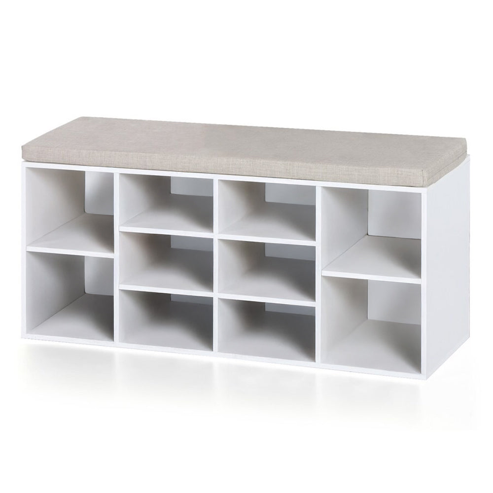 Shoe Rack Storage Bench with Cushion