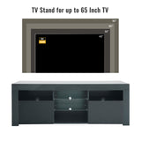 Black TV Stand Media Console  SMT-TS011 BLACK