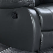 Air leather recliner chair with rocking motion and high back support