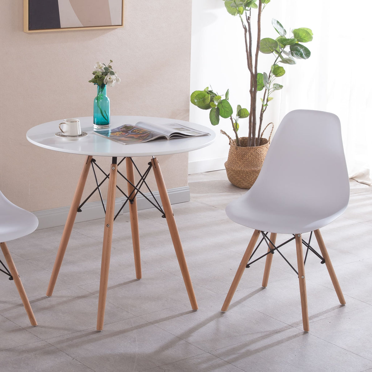 White Eames Table DT-02-2