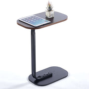 Modern Two-Tone End Table OT-106 featuring a sleek design with tablet and decorative plant.