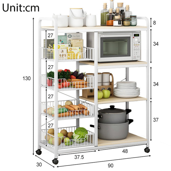 Multifunction Kitchen Shelf with Storage & Fruit Basket SF-119
