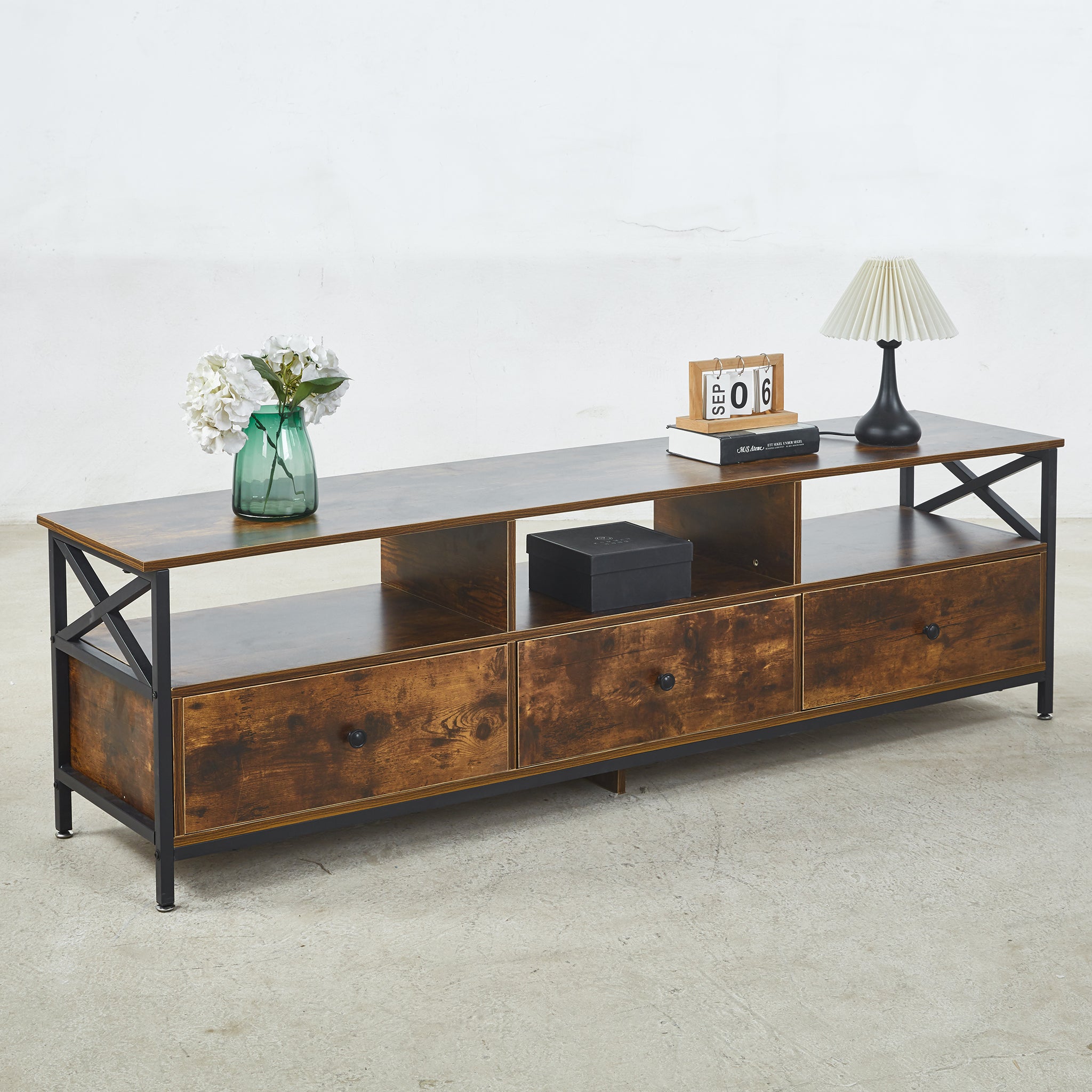 TV Stand Media Console with Storage Shelves TV-14