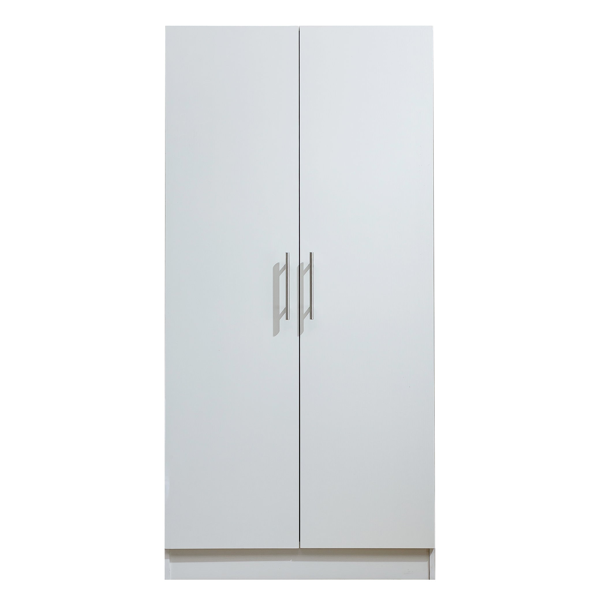 2 Door Wardrobe Storage Cabinet WD-112 WHITE