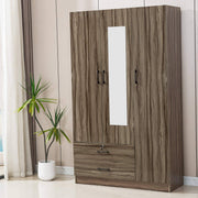 Wood Wardrobe with Mirror