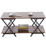 Versatile industrial rustic coffee table perfect for living room organization