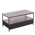 Coffee Table Side Table CT-113 Berlin Rustic with a modern farmhouse and industrial design in a living room setting.