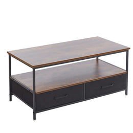 Coffee Table Side Table CT-113 Berlin Rustic with a modern farmhouse and industrial design in a living room setting.