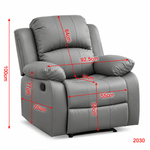 Dakota electric massage recliner armchair with lumbar heat and manual recline