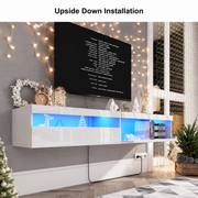 Modern 180cm LED Entertainment Unit with RGB Lights