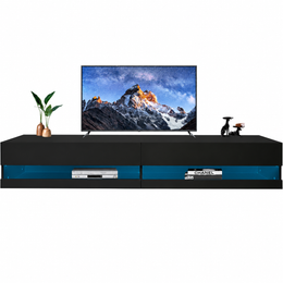 180cm floating TV stand with colour changing LED lights and storage