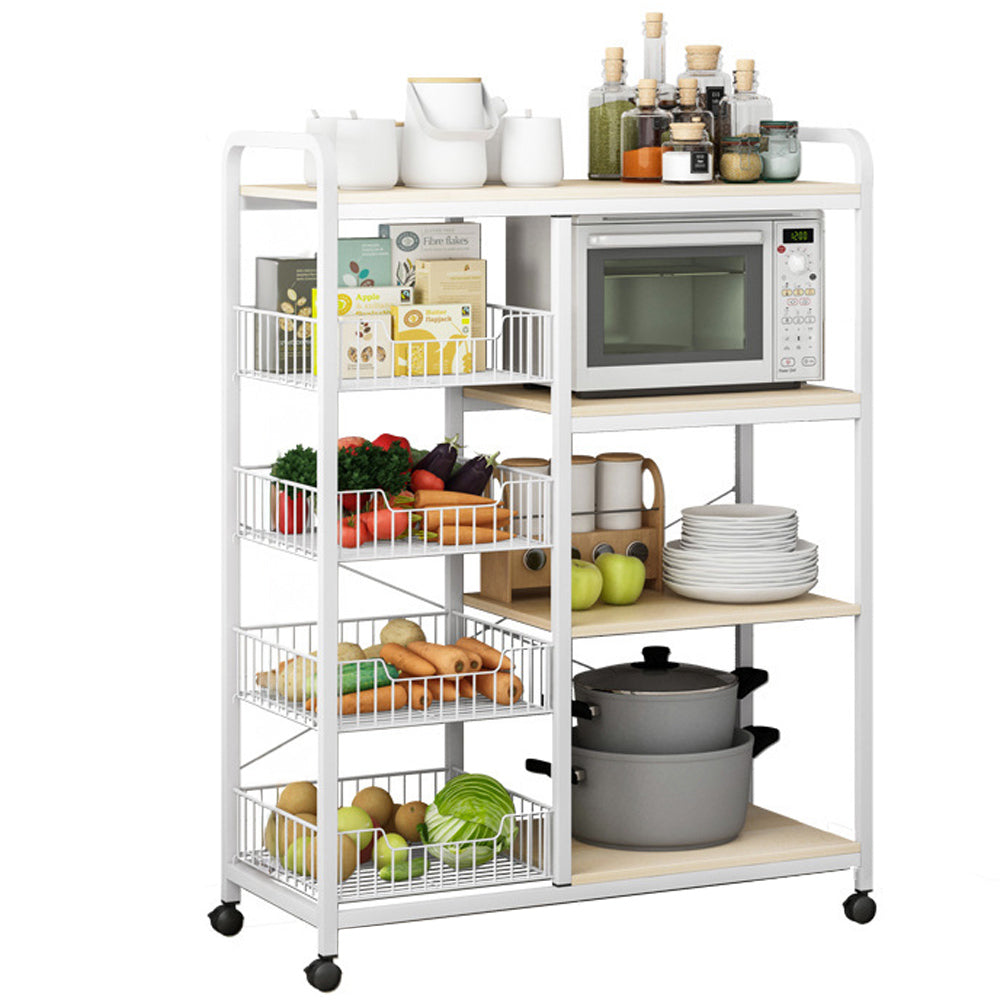 Multifunction Kitchen Shelf with Storage & Fruit Basket