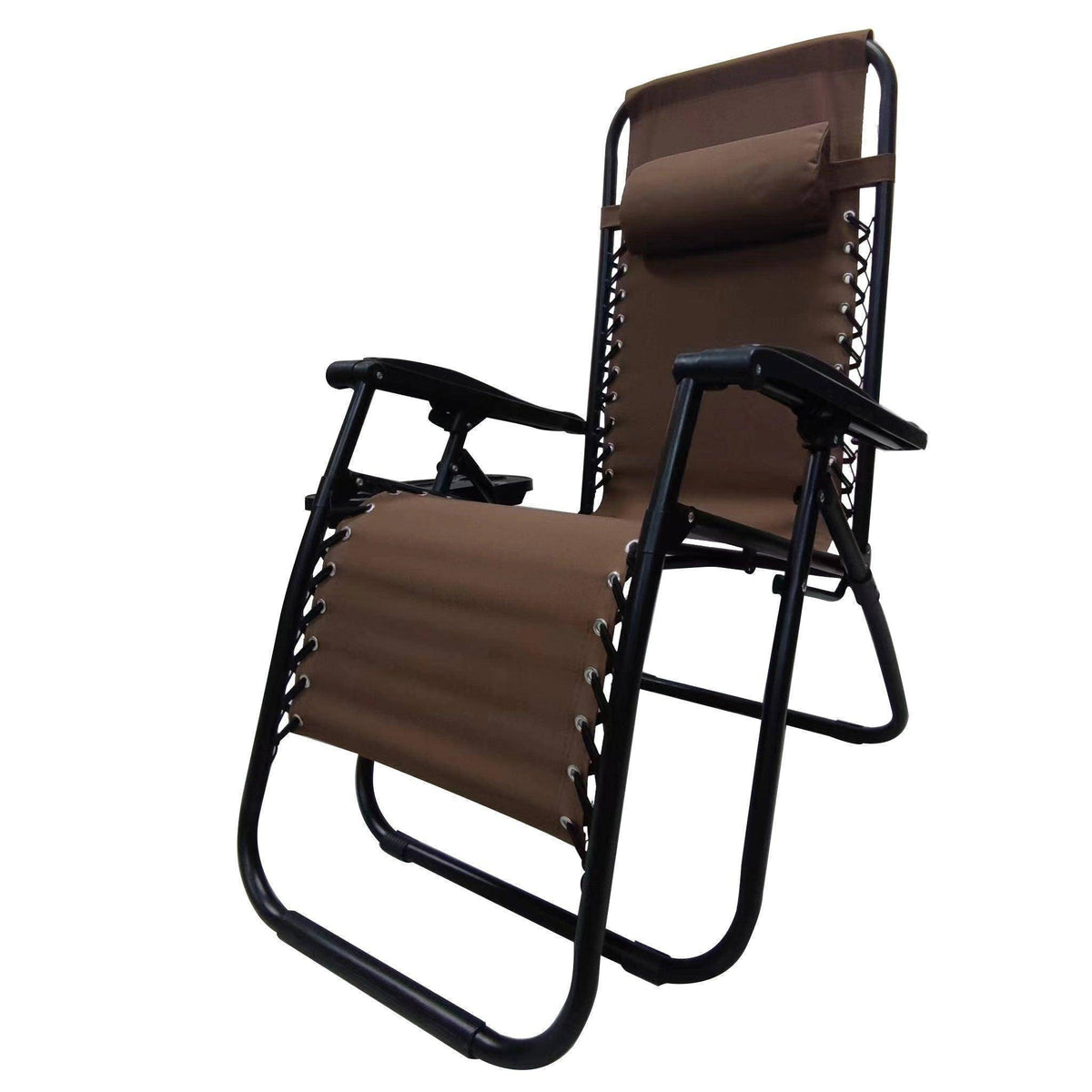 Folding Recliner Chair Lounger With Tray - Set Of 2  BSC-012