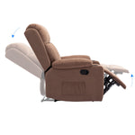 Lexi recliner armchair CR-2032 in a reclining position showcasing its microfiber fabric and pillow-top arms.