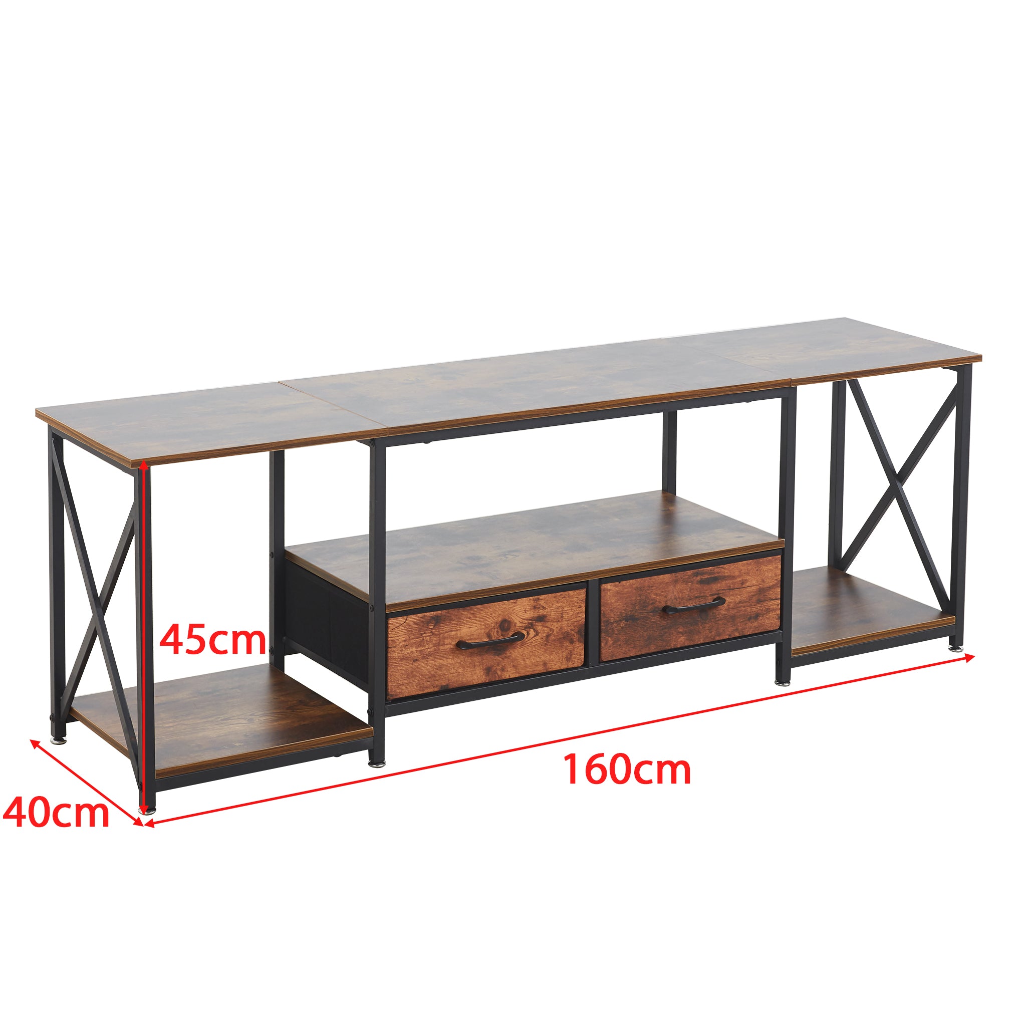 TV Stand Media Console with Storage Shelves TV-17 Berlin Rustic
