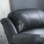 Rocking recliner lounge chair showing footrest and reclining position