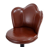 Petal shaped leather bar stools in 2-in-1 box CR-B083