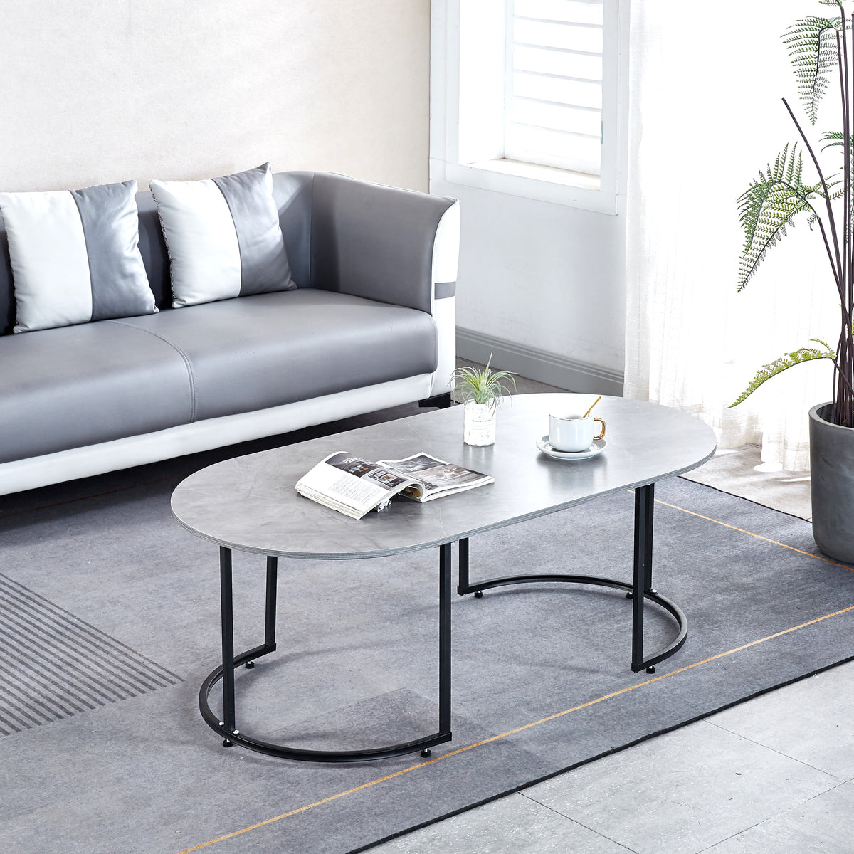 Coffee Table Sofa Side Table CT-CH07  GREY STONE