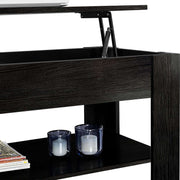 Black lift-top desk with candles on a shelf| Artisansa SA