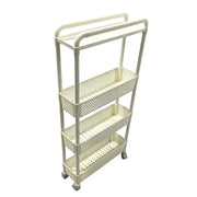 4-tier rolling storage cart with wheels - slim bathroom organiser | Artisan SA