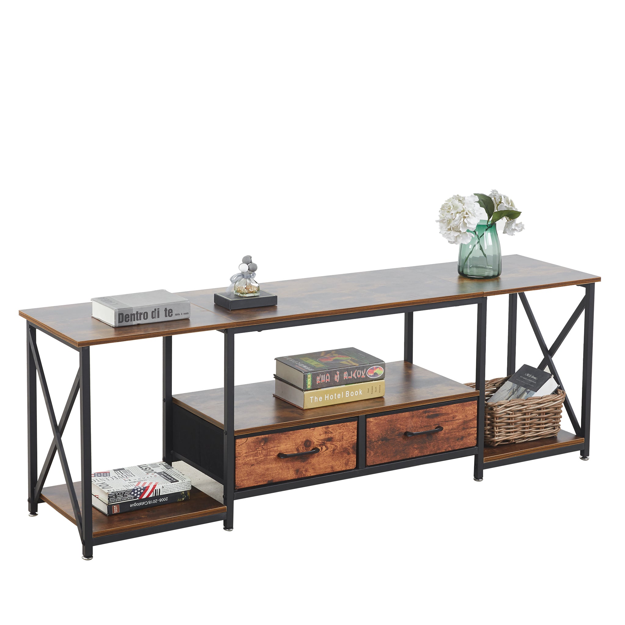 TV Stand Media Console with Storage Shelves TV-17 Berlin Rustic