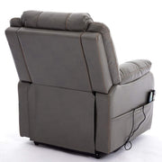 Grey electric Massage Recliner Chair angled rear view - ArtisanSA
