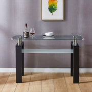 Two-Tier Rectangular Glass Coffee Table 120cm – alternate product view