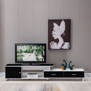 Extendable TV Stand with Marble Top & Storage
